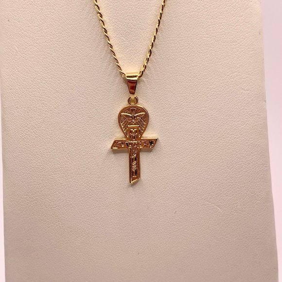 14K Yellow Gold filled Milgrain Religious Baptism - Picture 6 of 7